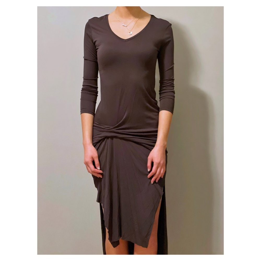 AllSaints Grey Long Sleeve Dress